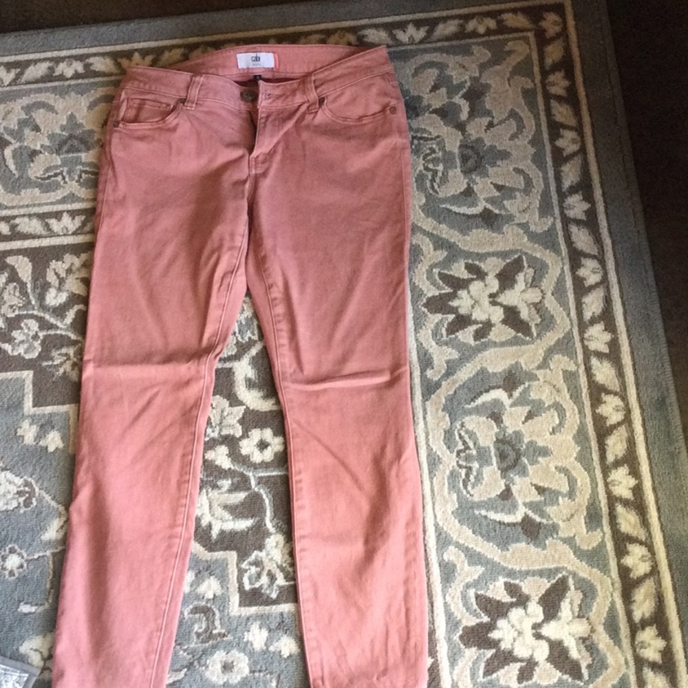 CAbi Pink Skinny Jeans Stretch Denim